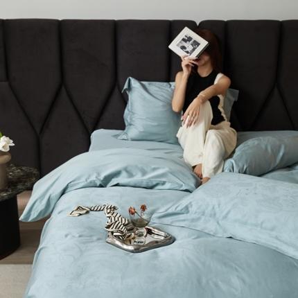 91家纺网 家纺一手货源 找家纺 涵美人 2025新款长绒棉真100s支全棉提花四件套纯棉064今生缘