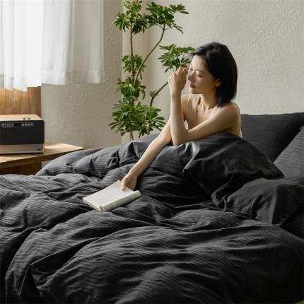 简家居 2023新款四件套陌离 墨黑