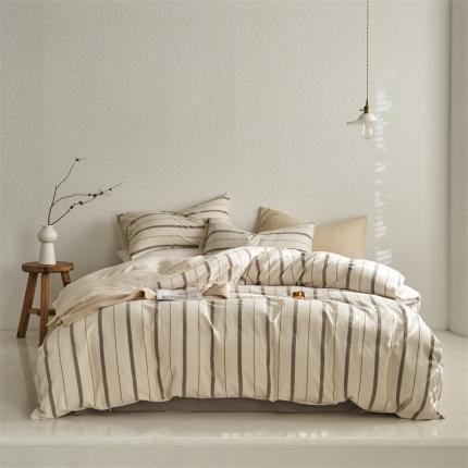 91家纺网 家纺一手货源 找家纺 简家居 2023新款雪尼尔四件套落日余晖系列 雪尼尔-落日余晖-浅灰