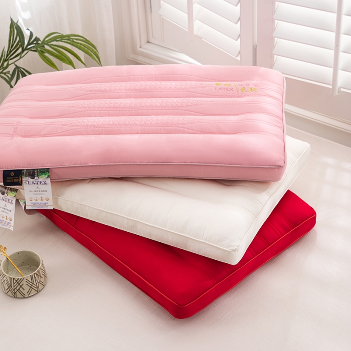 91家纺网 家纺一手货源 找家纺 （总）仁宇 2023新款蚕丝乳胶低枕婚庆大红枕头枕芯一个