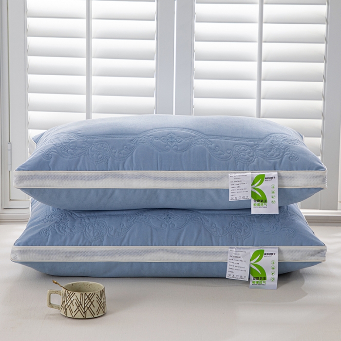 91家纺网 家纺一手货源 找家纺 仁宇 2023新款新负氧离子舒适枕头枕芯一个