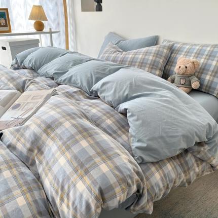 91家纺网 家纺一手货源 找家纺 维娜斯 2023新款亲肤棉水洗棉印花单被套诺西-兰