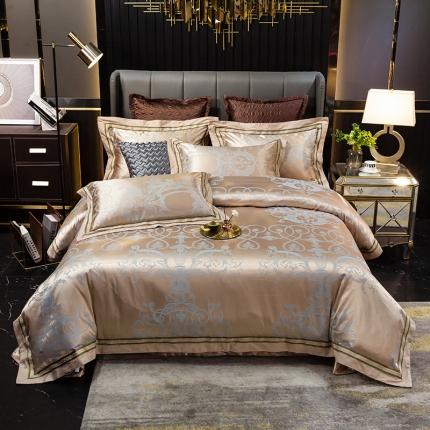 91家纺网 家纺一手货源 找家纺 （总）小时代家纺 2023新款纯棉贡缎提花夹棉床盖四件套