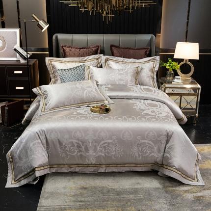91家纺网 家纺一手货源 找家纺 （总）小时代家纺 2023新款纯棉贡缎提花夹棉床盖四件套