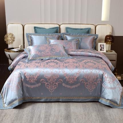 91家纺网 家纺一手货源 找家纺 （总）小时代家纺 2023新款纯棉贡缎提花夹棉床盖四件套