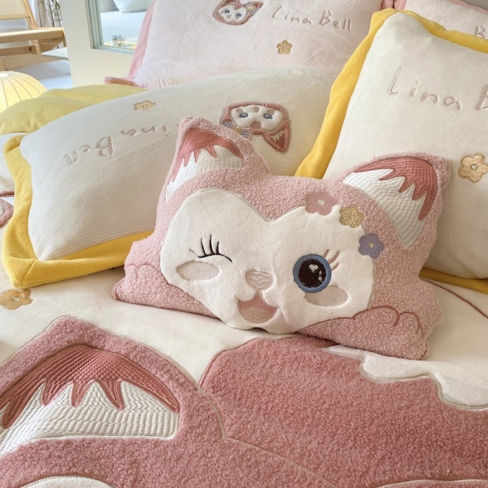 91家纺网 家纺一手货源 找家纺 （总）紫碧螺 2023新款牛奶绒系列四件套-林娜贝尔