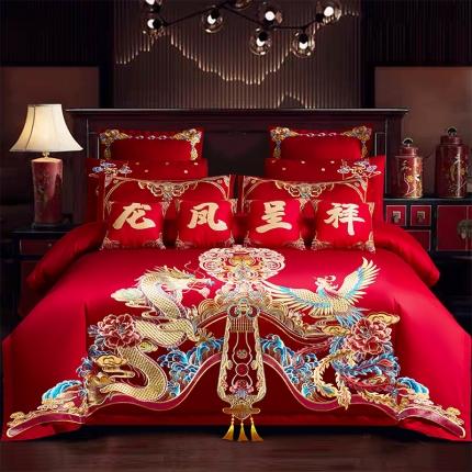 91家纺网 家纺一手货源 找家纺 （总）振翼 2025新款60s长绒棉婚庆四件套多件套