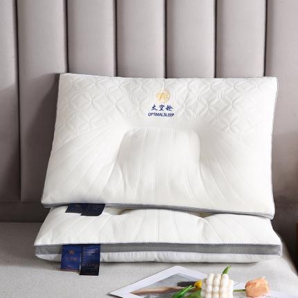 91家纺网 家纺一手货源 找家纺 浩宇家纺 2023新款护颈枕芯定型舒适按摩枕头针织棉面料吊带枕 太空舱灰边