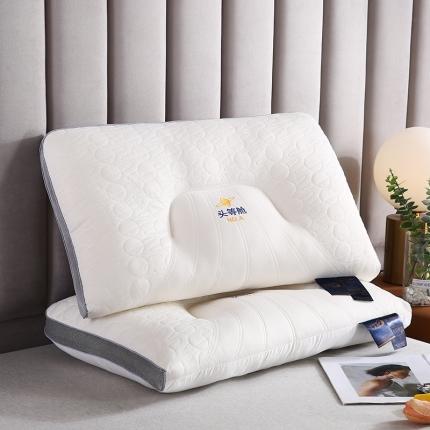 浩宇家纺 2023新款护颈枕芯定型舒适按摩枕头针织棉面料吊带枕 头等舱