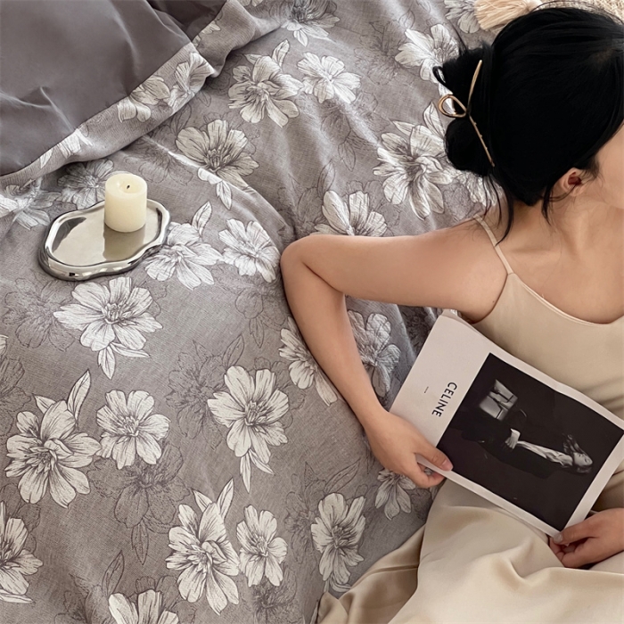 91家纺网 家纺一手货源 找家纺 （总）梦享生活家居 2024新款色织全棉提花亲肤舒适四件套