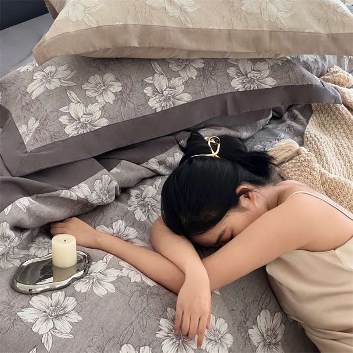 91家纺网 家纺一手货源 找家纺 （总）梦享生活家居 2024新款色织全棉提花亲肤舒适四件套