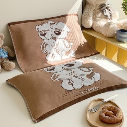 91家纺网 家纺一手货源 找家纺 （总）爱港家纺 2023新款A类全棉儿童枕巾乳胶枕芯枕巾60*40cm