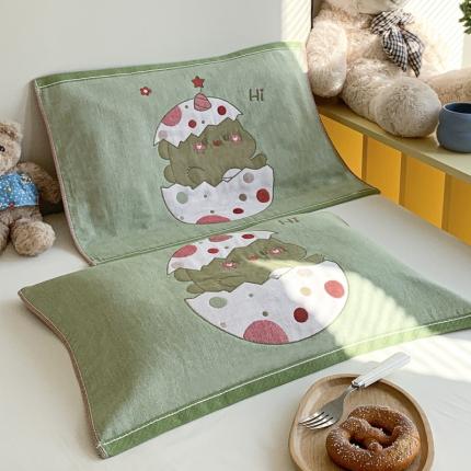 91家纺网 家纺一手货源 找家纺 爱港家纺 A类全棉儿童枕巾乳胶枕芯枕巾60*40cm 小龙宝