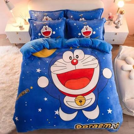 91家纺网 家纺一手货源 找家纺 （总）KT猫 2024卡通法莱绒牛奶绒四件套