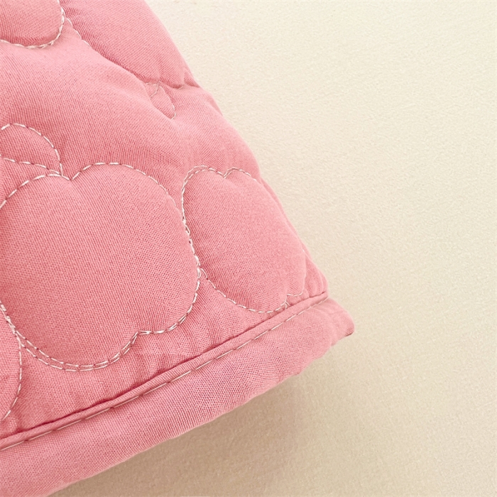 91家纺网 家纺一手货源 找家纺 梦舒羽 2025新款防水抗菌夹棉枕套防口水头油枕芯套 苹果款-玫红