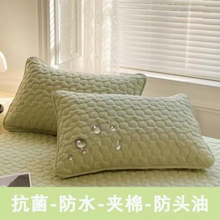 （总）梦舒羽 2024新款防水抗菌夹棉枕套防口水头油枕芯套