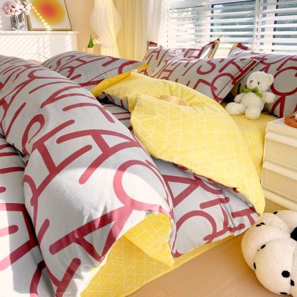 91家纺网 家纺一手货源 找家纺 星期三 2023年12月新款铂金全棉13372四件套（加老板微信有会员价） 英格