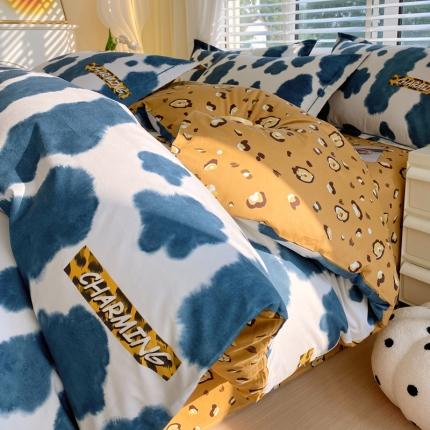 星期三 2023年12月新款铂金全棉13372四件套（加老板微信有会员价） 迷人豹纹