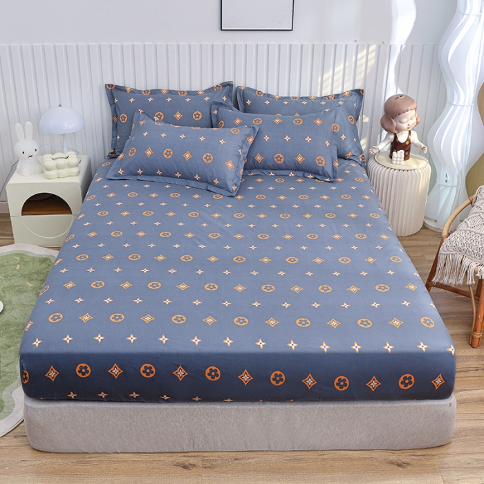 91家纺网 家纺一手货源 找家纺 小雨家纺 2026新款芦荟棉床笠 奥利维