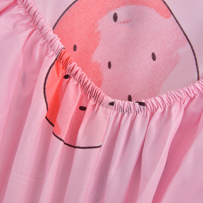 91家纺网 家纺一手货源 找家纺 小雨家纺 2026新款芦荟棉床笠 草莓心