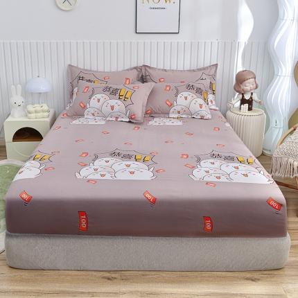 小雨家纺 2026新款芦荟棉床笠 恭喜发财