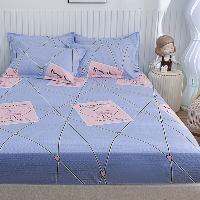 91家纺网 家纺一手货源 找家纺 小雨家纺 2026新款芦荟棉床笠 鸿运当头