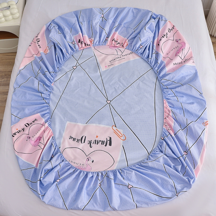 91家纺网 家纺一手货源 找家纺 小雨家纺 2026新款芦荟棉床笠 鸿运当头