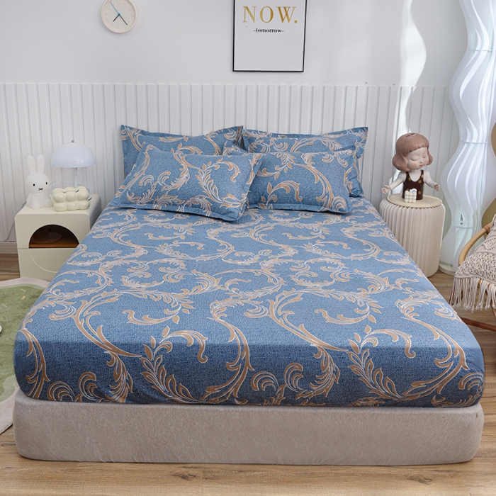 91家纺网 家纺一手货源 找家纺 小雨家纺 2026新款芦荟棉床笠 华丽风尚