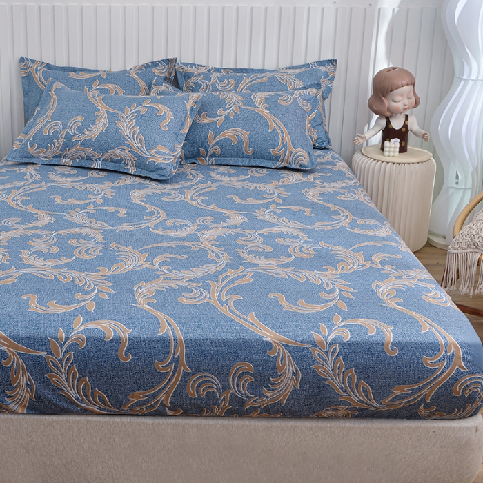 91家纺网 家纺一手货源 找家纺 小雨家纺 2026新款芦荟棉床笠 华丽风尚