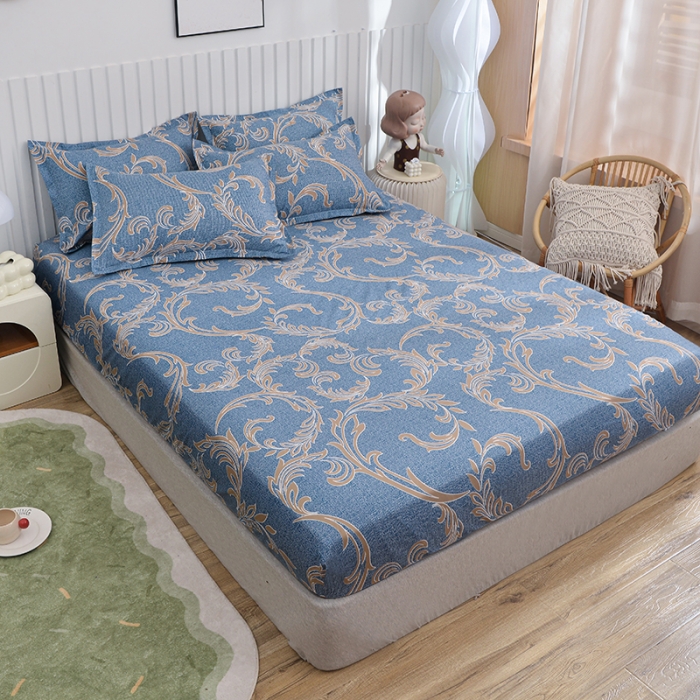 91家纺网 家纺一手货源 找家纺 小雨家纺 2026新款芦荟棉床笠 华丽风尚