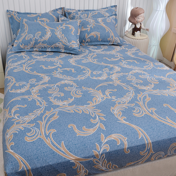 91家纺网 家纺一手货源 找家纺 小雨家纺 2026新款芦荟棉床笠 华丽风尚