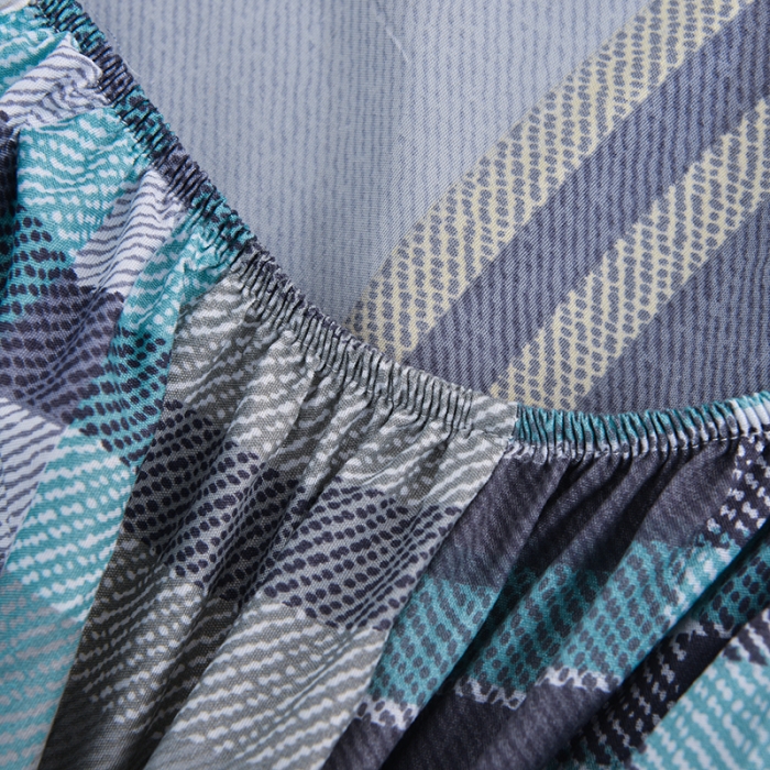 91家纺网 家纺一手货源 找家纺 小雨家纺 2026新款芦荟棉床笠 灰格格