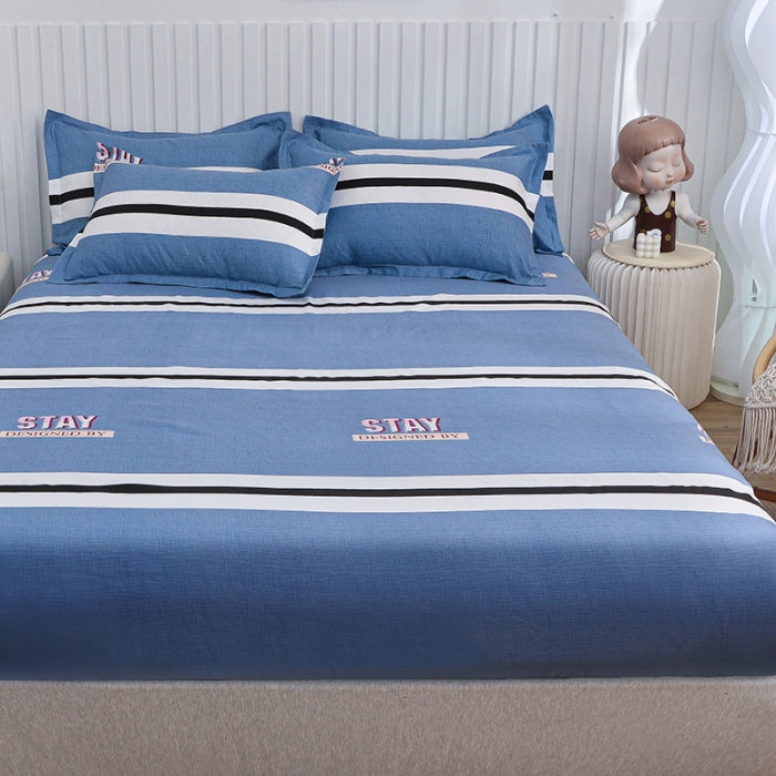 91家纺网 家纺一手货源 找家纺 小雨家纺 2026新款芦荟棉床笠 简单时光