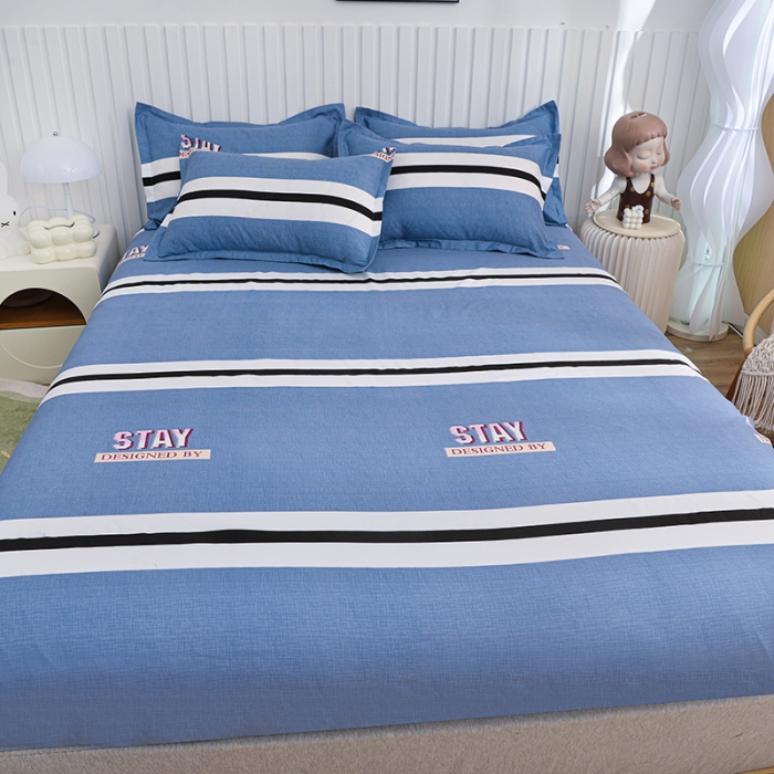 91家纺网 家纺一手货源 找家纺 小雨家纺 2026新款芦荟棉床笠 简单时光