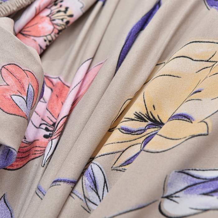 91家纺网 家纺一手货源 找家纺 小雨家纺 2026新款芦荟棉床笠 静美花颜棕