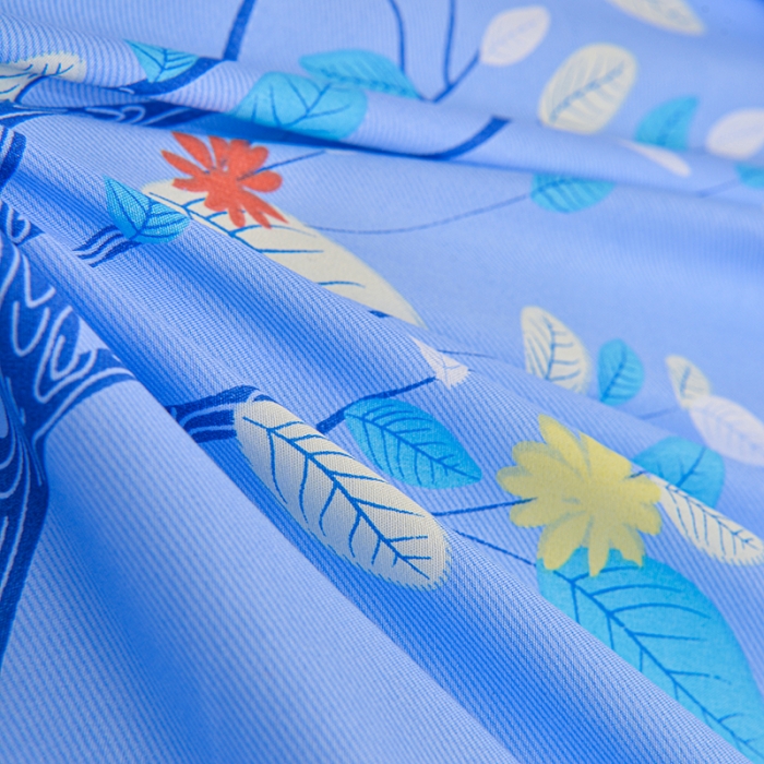 91家纺网 家纺一手货源 找家纺 小雨家纺 2026新款芦荟棉床笠 麋鹿森林蓝