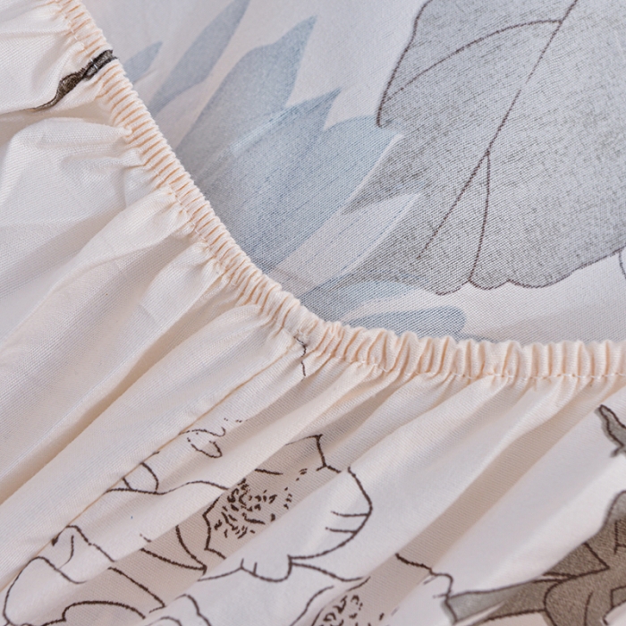 91家纺网 家纺一手货源 找家纺 小雨家纺 2026新款芦荟棉床笠 似水流年