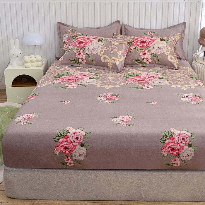 91家纺网 家纺一手货源 找家纺 小雨家纺 2026新款芦荟棉床笠 舞动青春