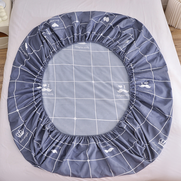 91家纺网 家纺一手货源 找家纺 小雨家纺 2026新款芦荟棉床笠 优雅先生