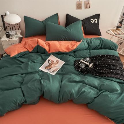 91家纺网 家纺一手货源 找家纺 （汇总）卡迪熊 2024新款ins风超柔褶皱亲肤磨毛水洗m四件套系列