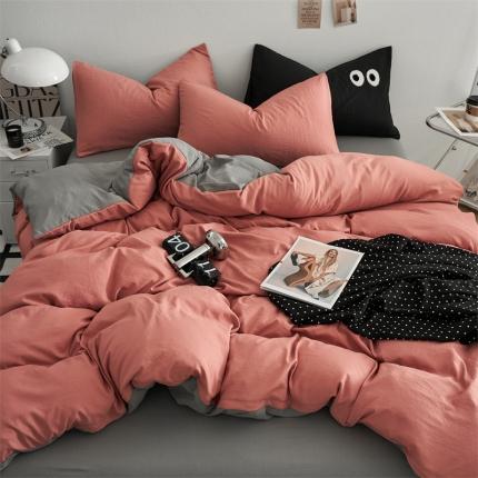 91家纺网 家纺一手货源 找家纺 （汇总）卡迪熊 2024新款ins风超柔褶皱亲肤磨毛水洗m四件套系列