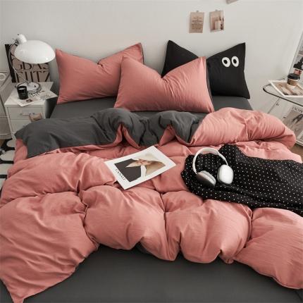 91家纺网 家纺一手货源 找家纺 （汇总）卡迪熊 2024新款ins风超柔褶皱亲肤磨毛水洗m四件套系列