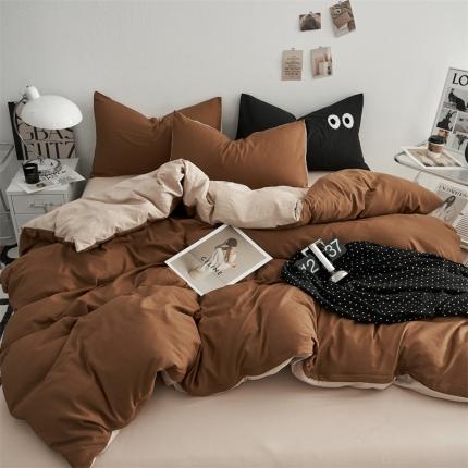 91家纺网 家纺一手货源 找家纺 （汇总）卡迪熊 2024新款ins风超柔褶皱亲肤磨毛水洗m四件套系列