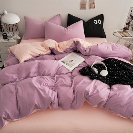 91家纺网 家纺一手货源 找家纺 （汇总）卡迪熊 2024新款ins风超柔褶皱亲肤磨毛水洗m四件套系列