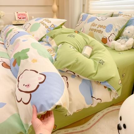 晨希 2024春夏新款全棉13372印花四件套—卡通系列 小可爱