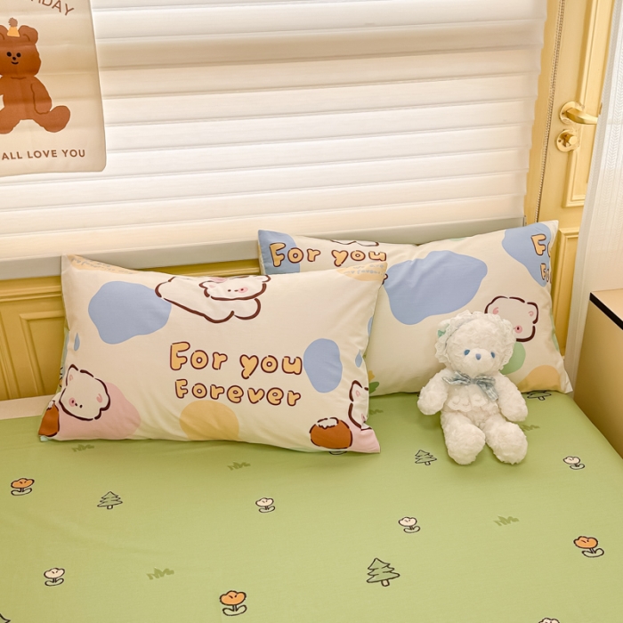 91家纺网 家纺一手货源 找家纺 晨希 2024春夏新款全棉13372印花四件套—卡通系列 小可爱