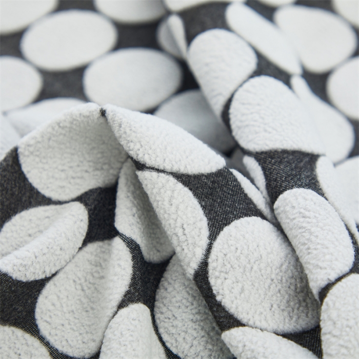 91家纺网 家纺一手货源 找家纺 逐日 2023新款云朵绒-黑白系列床头罩 黑白-波点