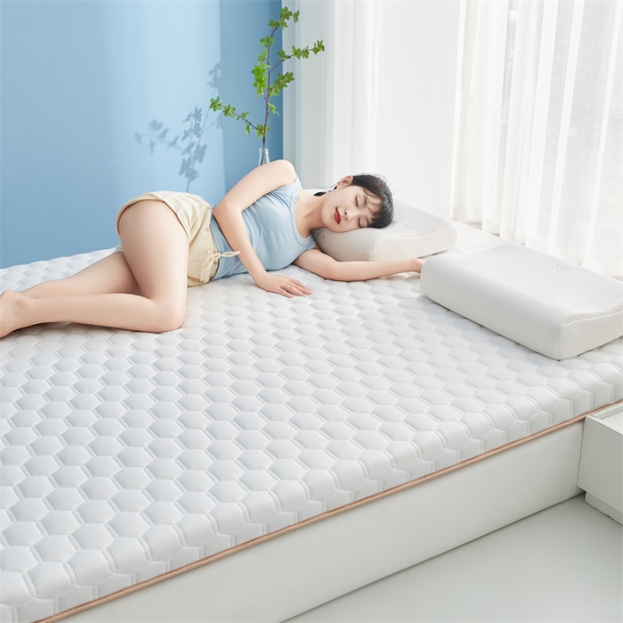 91家纺网 家纺一手货源 找家纺 鹿辉 2025新款牛奶丝烫画单边床垫 皇冠足球白