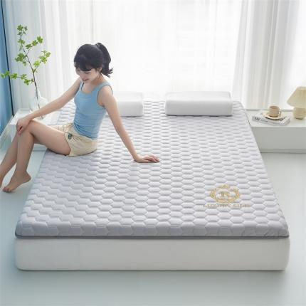 鹿辉 2025新款牛奶丝烫画单边床垫 皇冠足球灰