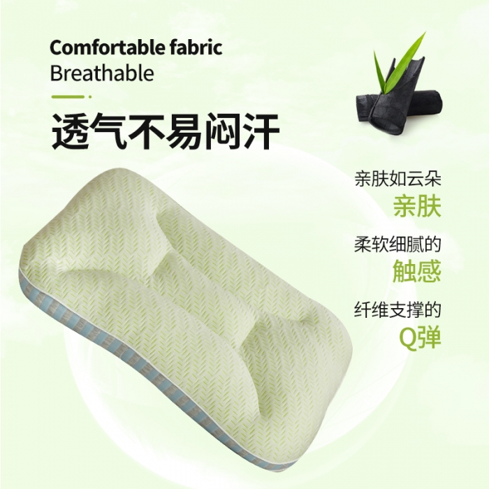 91家纺网 家纺一手货源 找家纺 （总）2024新款舒芯 软糯与支撑恰到好处 睡眠SOFT新体验 竹炭抑菌安睡枕